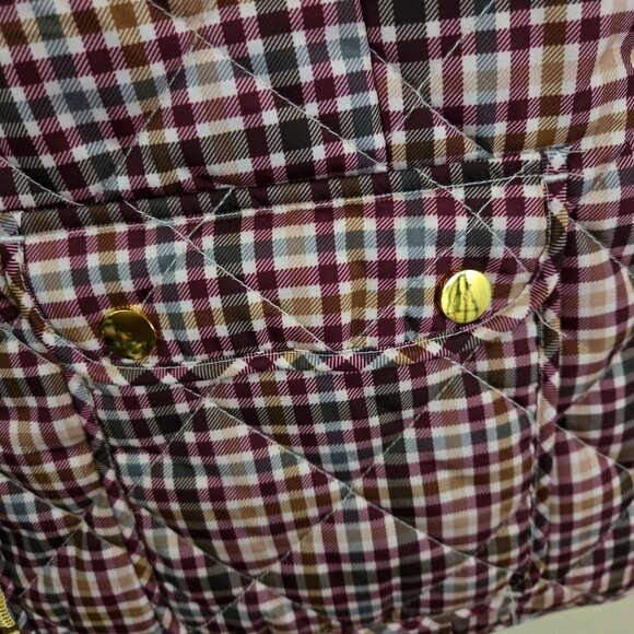 St. John's Bay NWT Plaid Autumnal Puffer Vest Size M - Picture 6 of 11